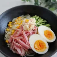 ひやむぎで冷やし中華風|naotanさん