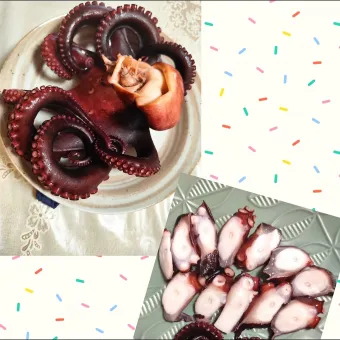 Snapdishの人気料理写真:旦那さんが獲って帰りましたタコ🐙