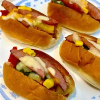 大豆のお肉とつぶみそのホットドッグ🌭