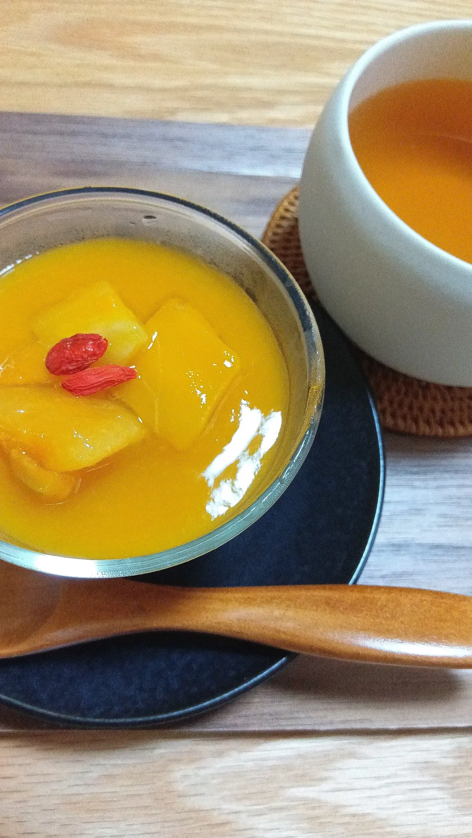 塩麹豆乳プリン🍮マンゴーソースがけ|さくらんぼさん