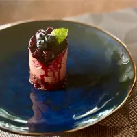 庭採れブルーベリーとショコラのムース