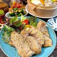 マグロステーキと野菜色々|ラゴさん。さん