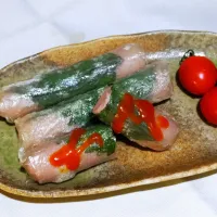 魚肉ソーセージのライスペーパー巻き|ne-neさん