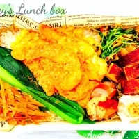 ㊗️300投稿  🦐海老のチリソース弁当🔥|TakeBooさん