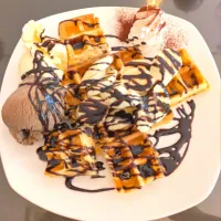 バナナチョコワッフル🍌