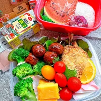 2025/08/04 鯵フライと肉団子甘酢あん掛けのお弁当|Blueberry🫐さん