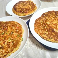 ぽんすけさんの料理 m.rafuさんの料理ピーおこ😆コリアンホット入り(今日は山芋と紅生姜天、天かすも)| m.rafuさん