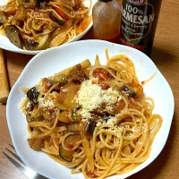 茄子とトマトなパスタ|みんみんさん
