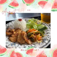 鶏むね肉の照り焼きランチ| いのっちさん