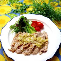 豚肉ソテー ねぎ塩レモンだれ 🍋|めいめいさん