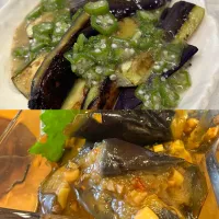 ナス🍆オクラ出汁つゆ＊ピリ辛和え