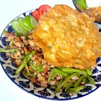 🌱ผักบุ้งหมูสับไข่เจียว🐷|🍀Jaoh Ohlunlaa🍀さん