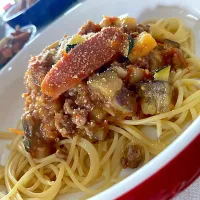 夏野菜満載パスタ|太陽に向かってさん