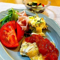 鯵のムニエル、サルサソースがけ|Mikaさん