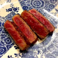 8月4日・［お肉のコース🍖］⑦ 木下牛のサーロイン😋✨（おにぎり🍙と一緒に食べたい😅）| 山勝さん