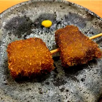 8月4日・［お肉のコース🍖］⑨木下牛 の串カツ😋✨（熱くてヤケドしそうでした😅）|山勝さん