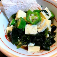 オクラわかめ豆腐ポン酢|DKさん