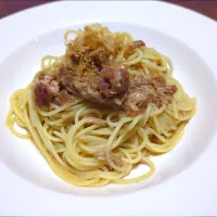 梅とツナの和風パスタ