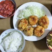 🌛*゜コロッケ / イカ明太子 / 味噌汁| Ayakaさん