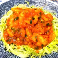 夕べのおつまみ②海老チリ