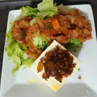 豆腐プレートな夜ごはん(*´艸`)|ぽんすけさん