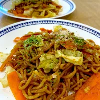 極太麺のお祭り焼きそば|しばざきまりさん