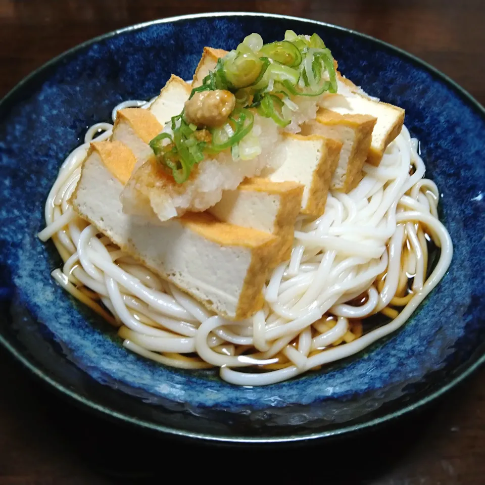冷アツ焼き厚揚げおろし素麺😂🧊🔥|ソコツモノさん