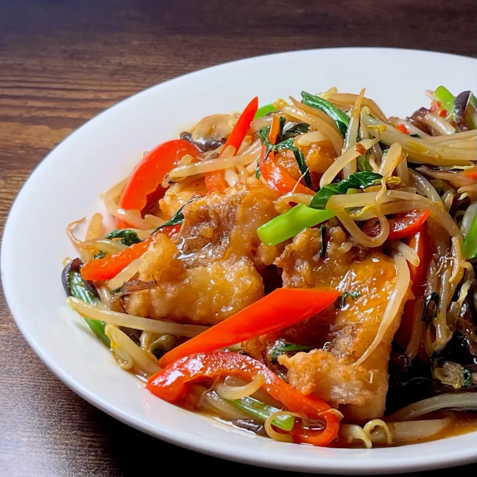 💫レシピ動画💫カレイの唐揚げcurry醤油野菜あん|biskesさん