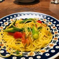 オクラとトマトのアーリオオーリオ|タロッカ主夫見習いさん