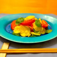 とっぴぃの料理 トマトとズッキーニのマリネ