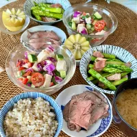 ローストビーフの朝ごはん|らぴすらずり(らぴ)さん
