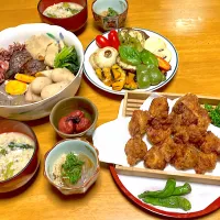 低気圧頭痛で本日は手抜き 梅干し、唐揚げ以外は日の出料理酒、日の出新味料使用| 🐈⸒⸒⸒⸒つるのダンス🐈🐾さん