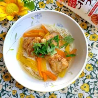 鶏肉の南蛮漬けのせ素麺🌻|ringonamaさん