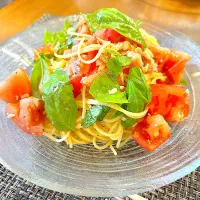 バジルとトマトの冷製パスタ|Hiroeさん