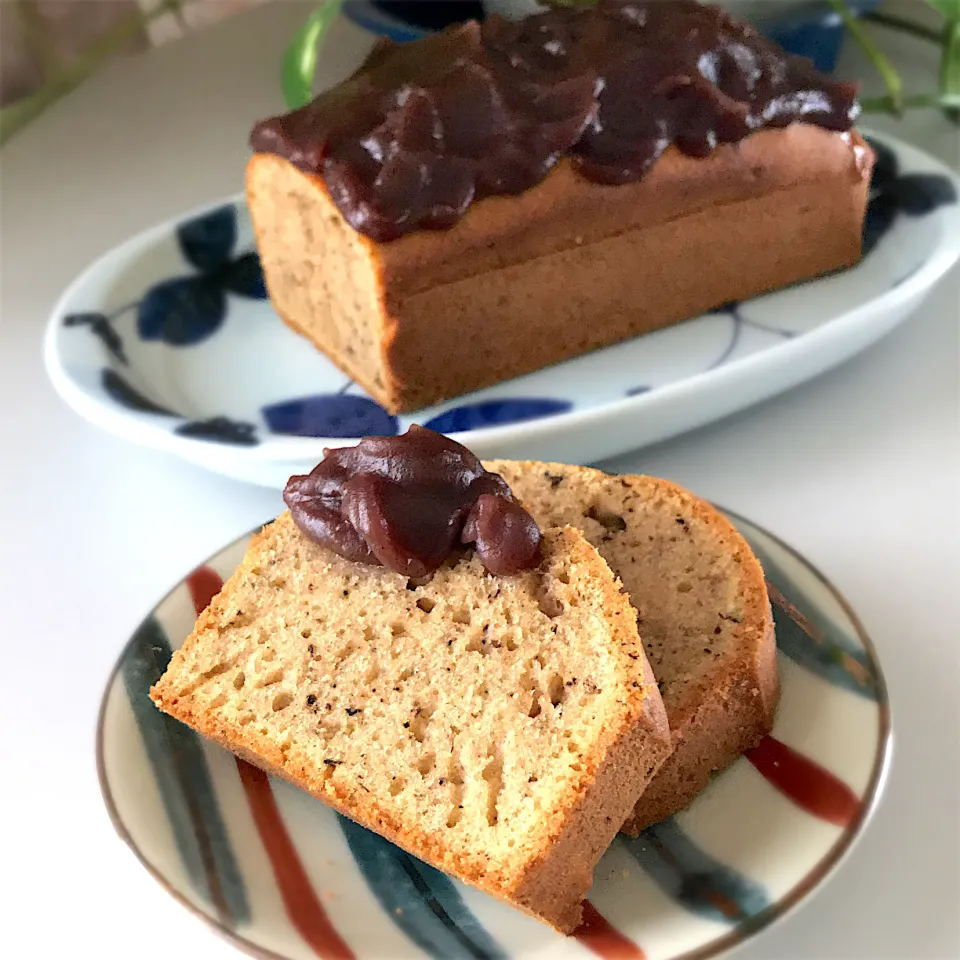 riyusaさんの料理 混ぜて焼くだけ❤️ほうじ茶とこしあんの和風パウンドケーキ|Abbeyさん
