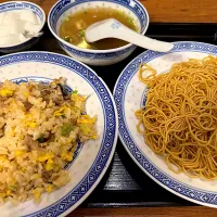 半カキソース和えそば+半五目チャーハンセット|vhjさん