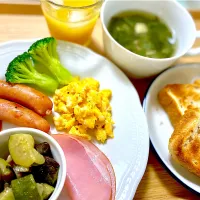 昼食 オープンサンド🥪|ふわふわさん