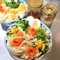 息子から剣道の全国大会出場名古屋のお土産。#冷やしうどん。| じゅんちゃんさん