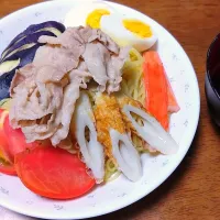 具だくさん冷やし麺