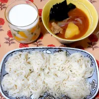 カレーそうめん|きつねさん