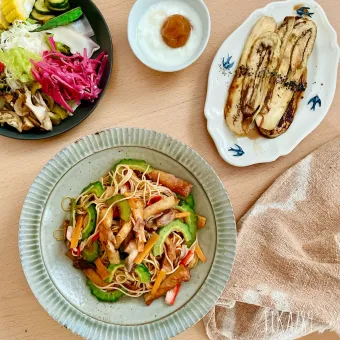 Snapdishの人気料理写真:シークワーサーがきめて そうめんチャンプルー