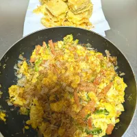 ゴーヤチャンプル&厚揚げ紫蘇チーズの天ぷら|Riapple🍎さん
