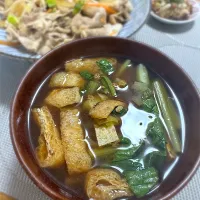 小松菜と油揚げのお味噌汁|morimi32さん
