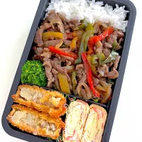 青椒肉絲丼弁当！|ikumonさん