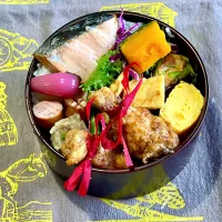 鮭、手羽元、万願寺とうがらしのツミレ詰め、|めみさん