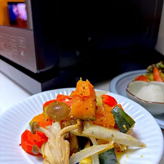 Snapdishの人気料理写真:ニトリ「Wできたてシェフレンジ」で焼き野菜サラダ
