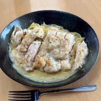 鶏むね肉とレモンクリームパスタ|G0MAさん