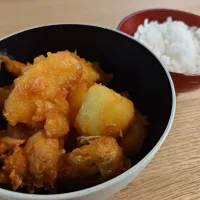じゃがいもと鶏肉のケチャップ煮