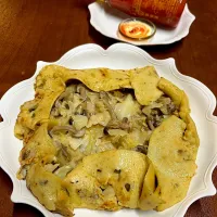 豚パラ＊合挽肉＊絹豆腐＊ゆで卵＊枝豆＊お好み焼き風シラチャーマヨソース|henryさん