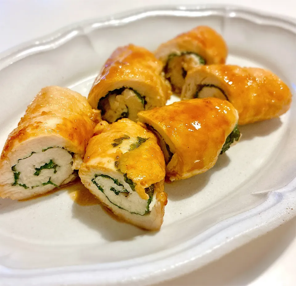 高タンパク ✳︎ 鶏ささみの大葉巻き🥢|chibiさん